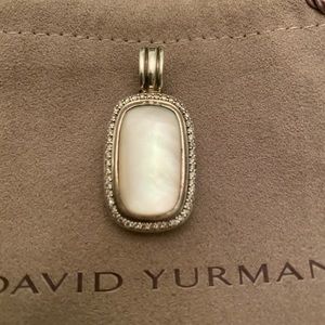 David Yurman mother of pearl and diamond pendant enhancer